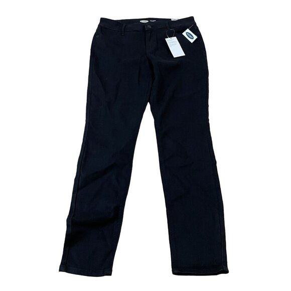 Old Navy Women's Super Skinny Mid-Rise Jeans Size 6 Black Measuring 30x28 - Picture 1 of 4